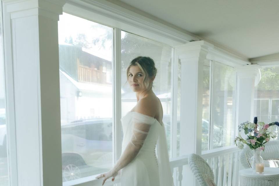 Bride getting ready
