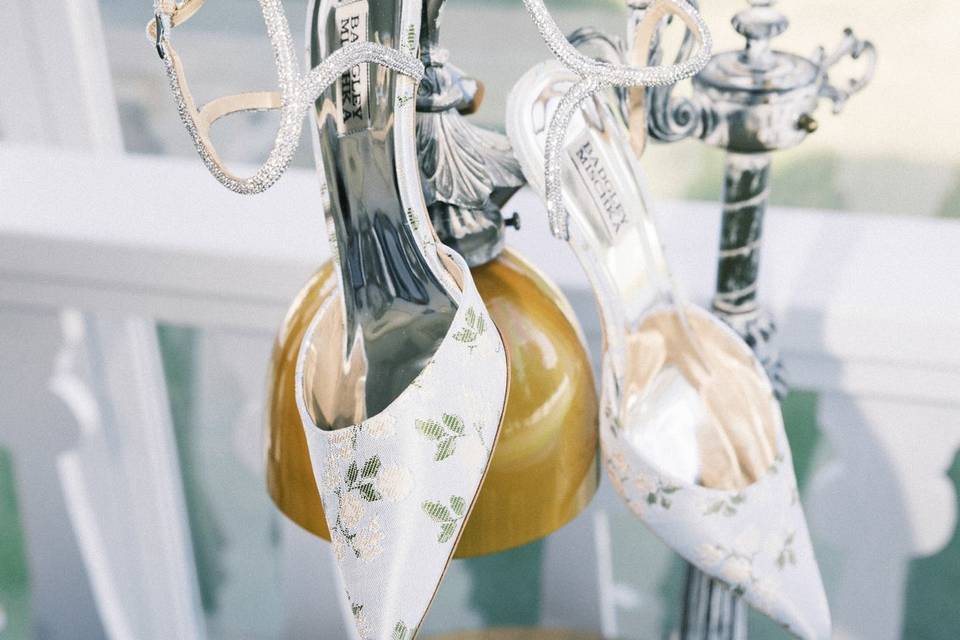 Detail shot of bride heels