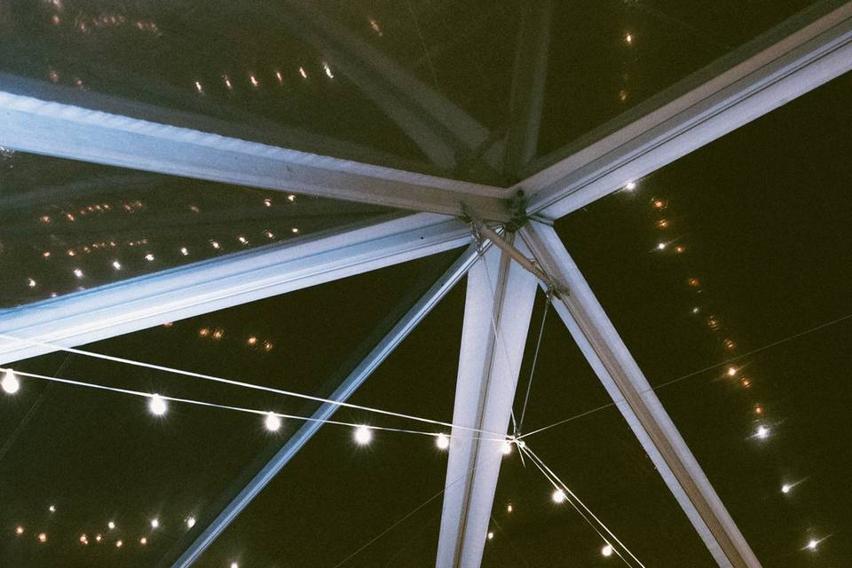 Wedding reception tent