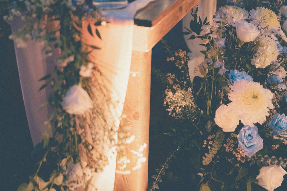 Wedding table candlelight