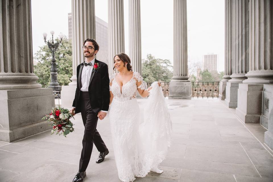 Candid wedding portraits