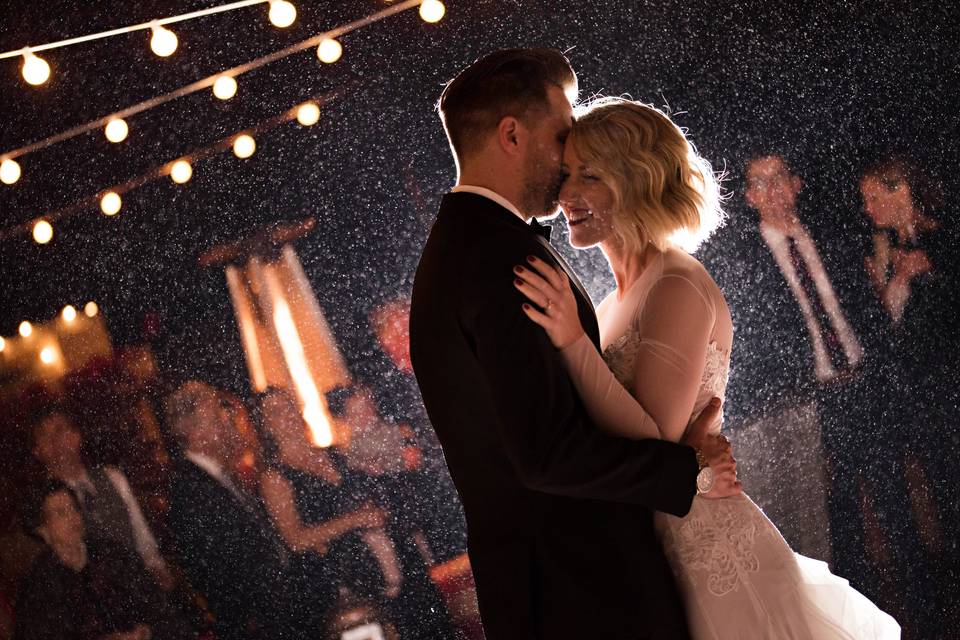 First dance in the rain