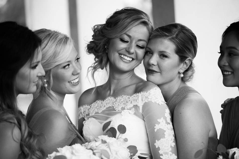 The bride and her girls