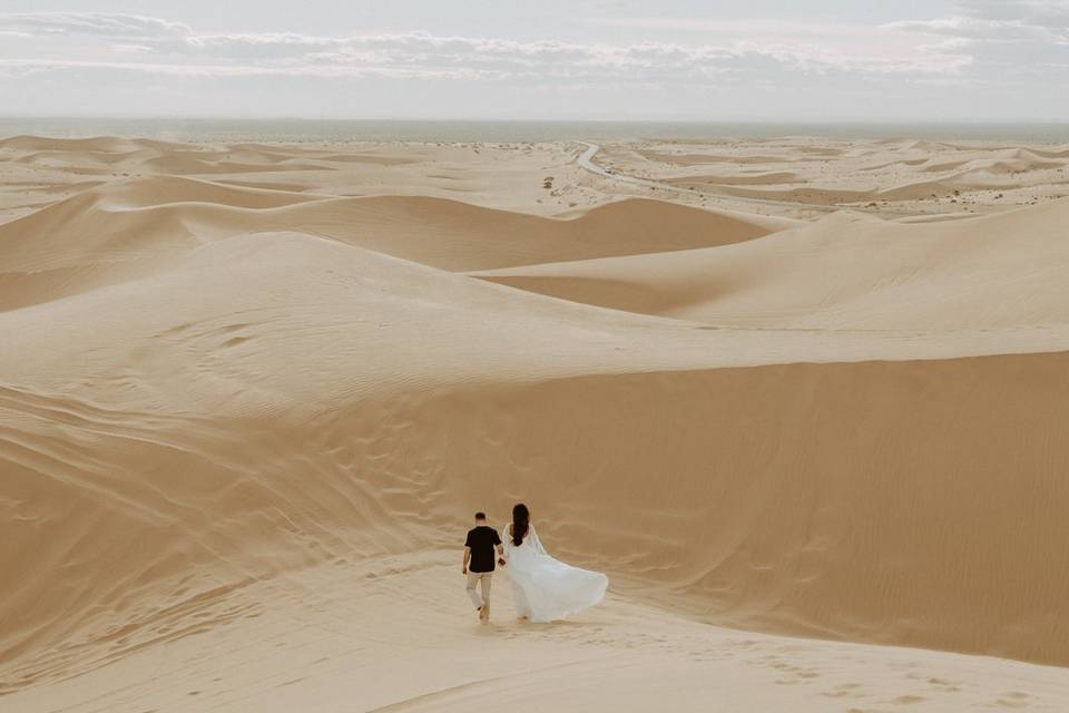 Sand dunes engagement session