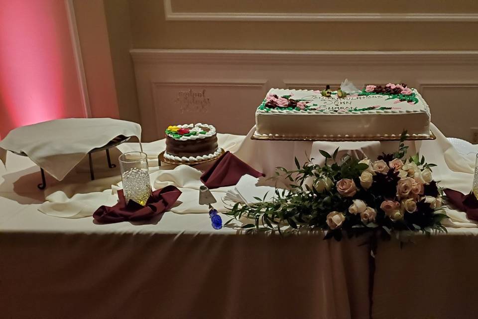 Marvelous cake table spread