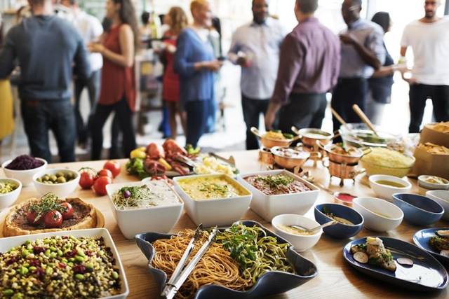 A table laden with choice