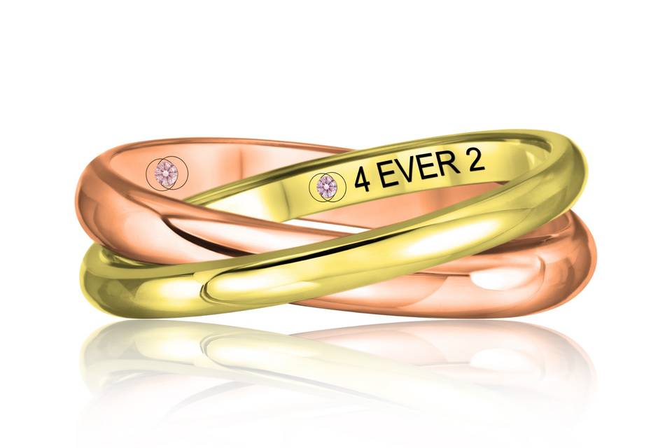 Rose Gold & Yellow Gold Band