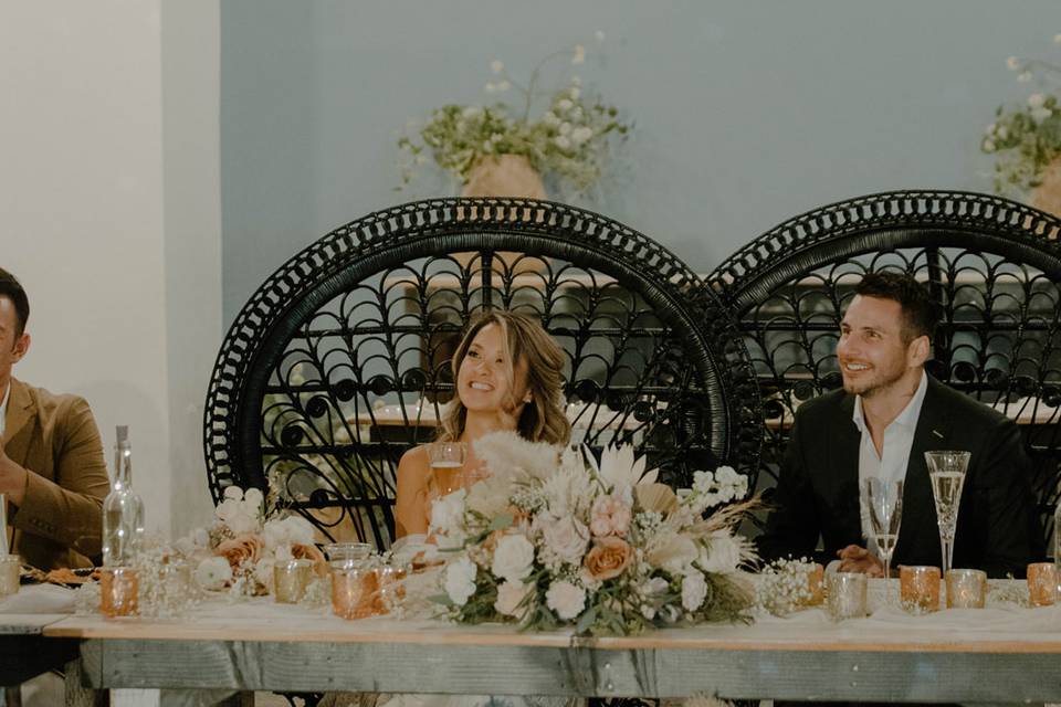 Boho desert sweetheart table