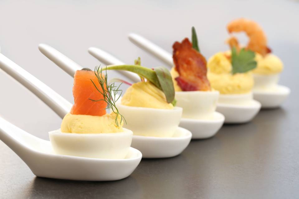 Composed Deviled Eggs
