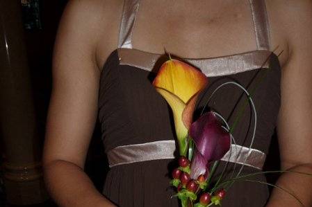 Simple Callas Attendant's Fall bouquets