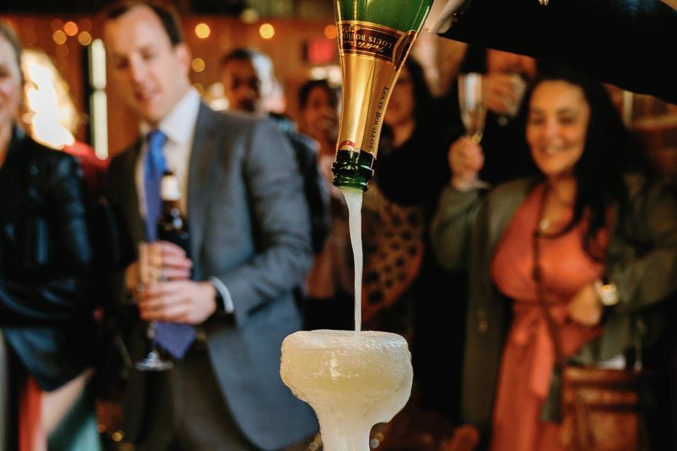 Champagne tower