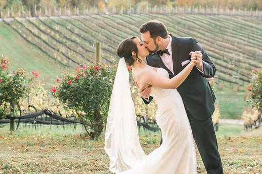 November fall vineyard wedding