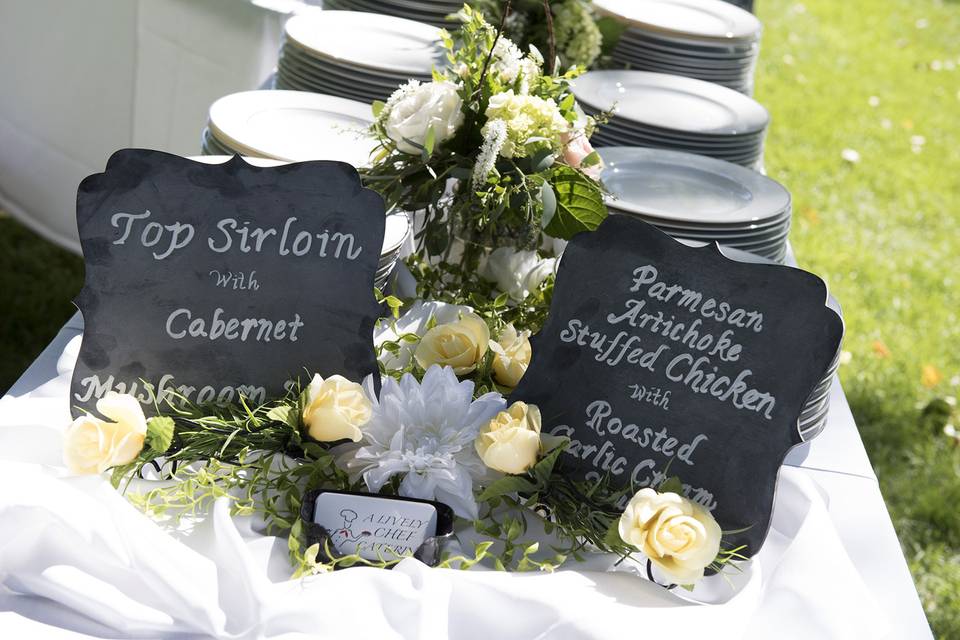 Wedding catering outdoor buffet