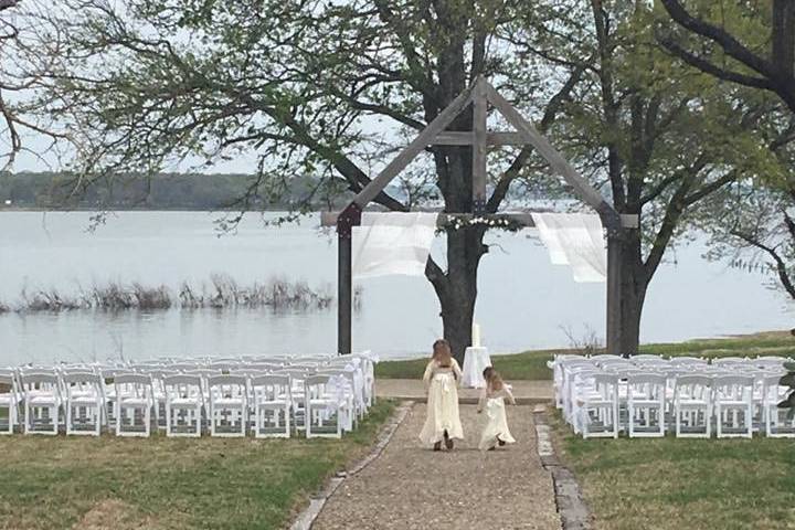 Wedding ceremony setup