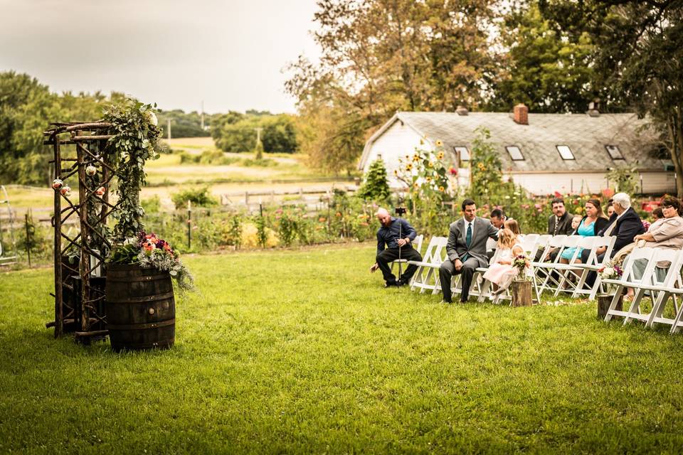 Wedding ceremony area