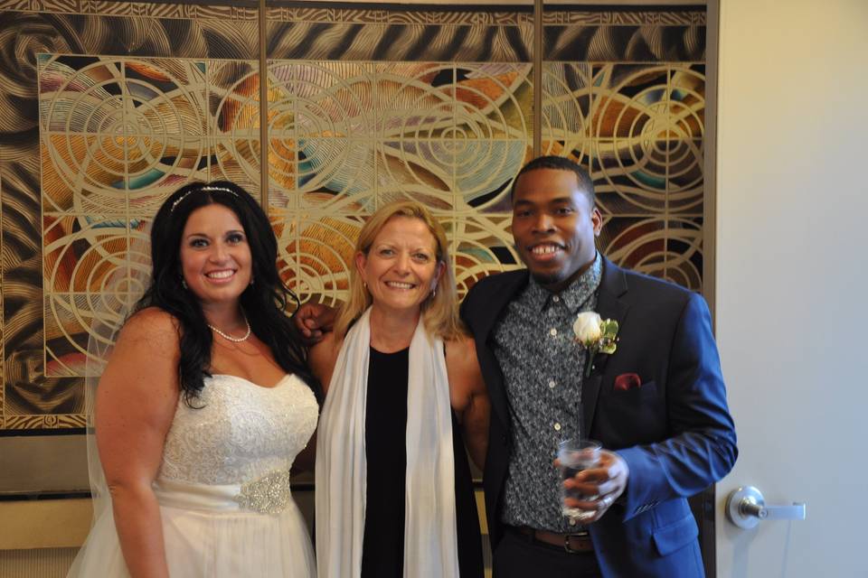 Photo with the officiant