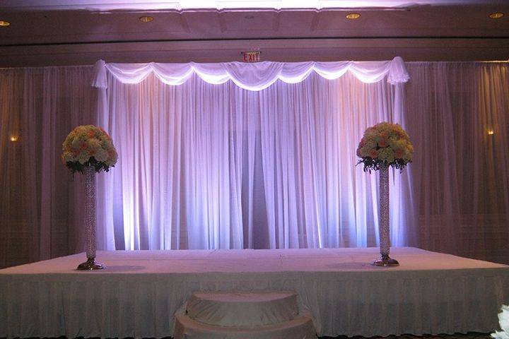 Drape with Uplighting