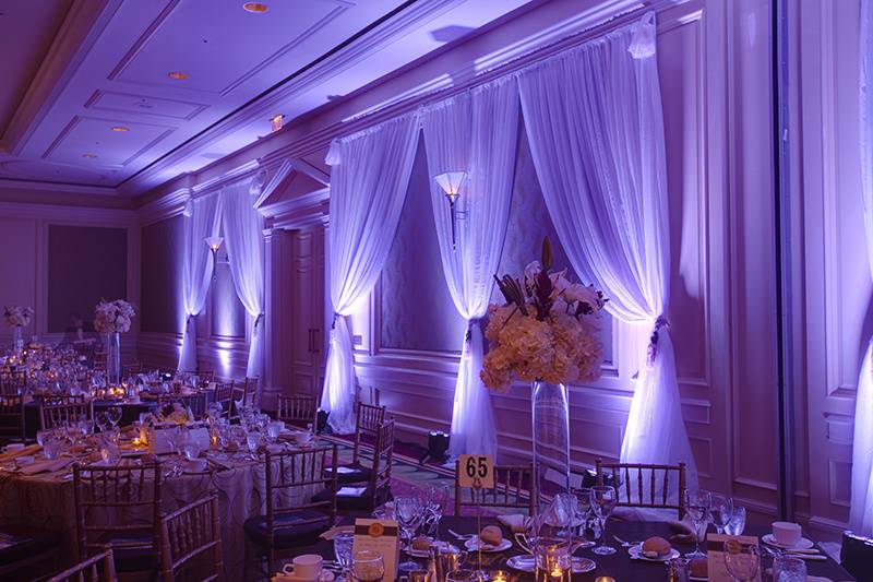 Drape with Uplighting