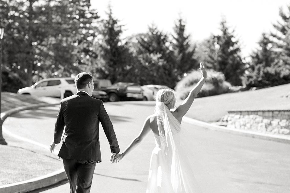 Couple walking together