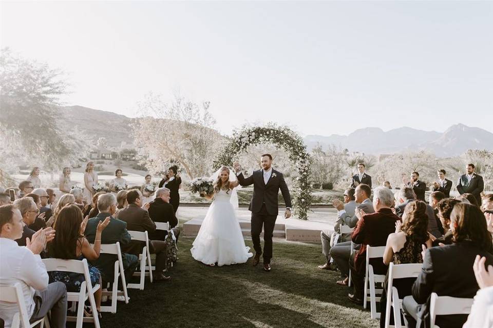 Blush wedding Ceremony