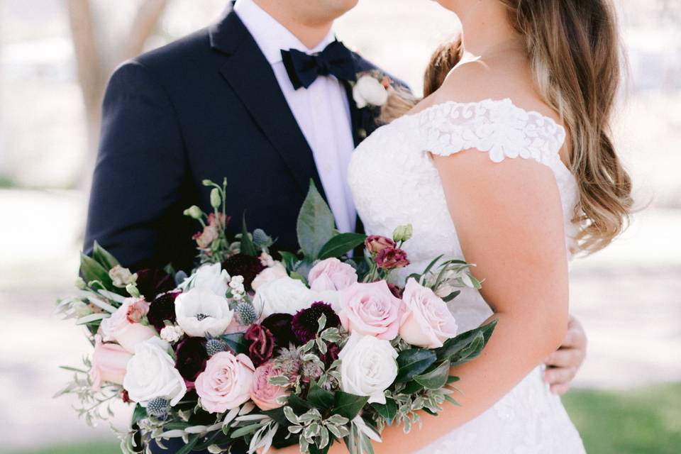 Burgundy and Blush Bouquet
