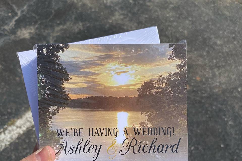 Lake Front Wedding Invitation