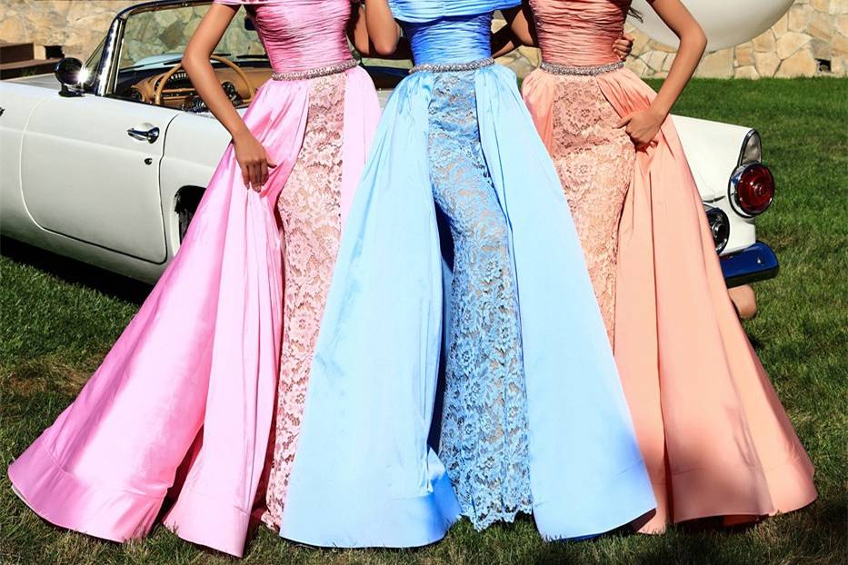 Colorful bridesmaid dresses