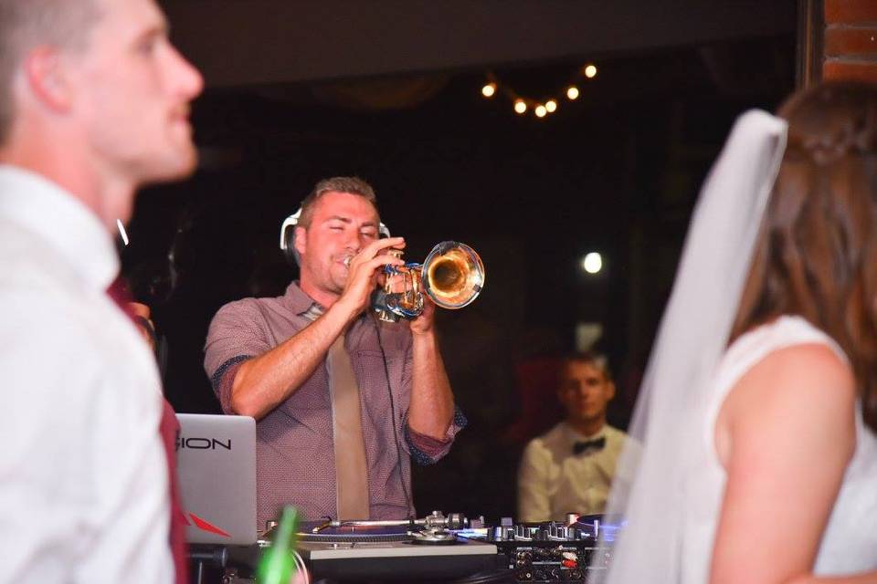 Wedding DJ Trumpet Bride