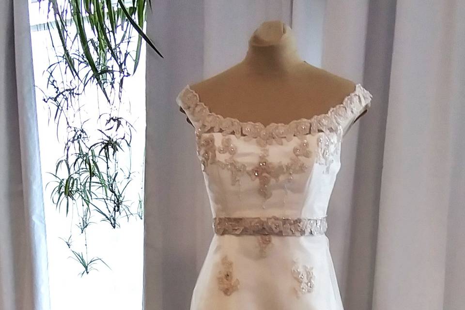 Custom bridal gown