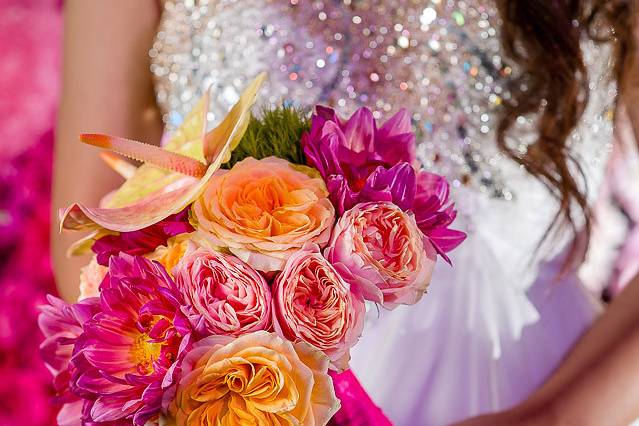 Pink and orange arrangement