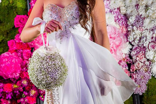 Wedding bag bouquet