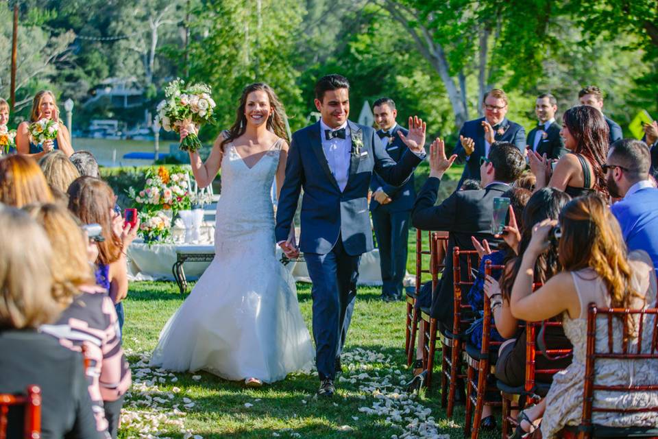 The Malibou Lake Lodge, Agoura Hills, Wedding Ceremony