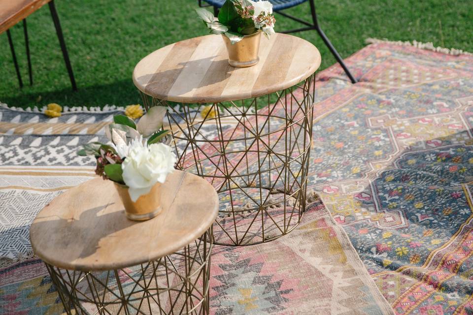 Custom Boho Design, Cocktail Hour, Moorpark Country Club