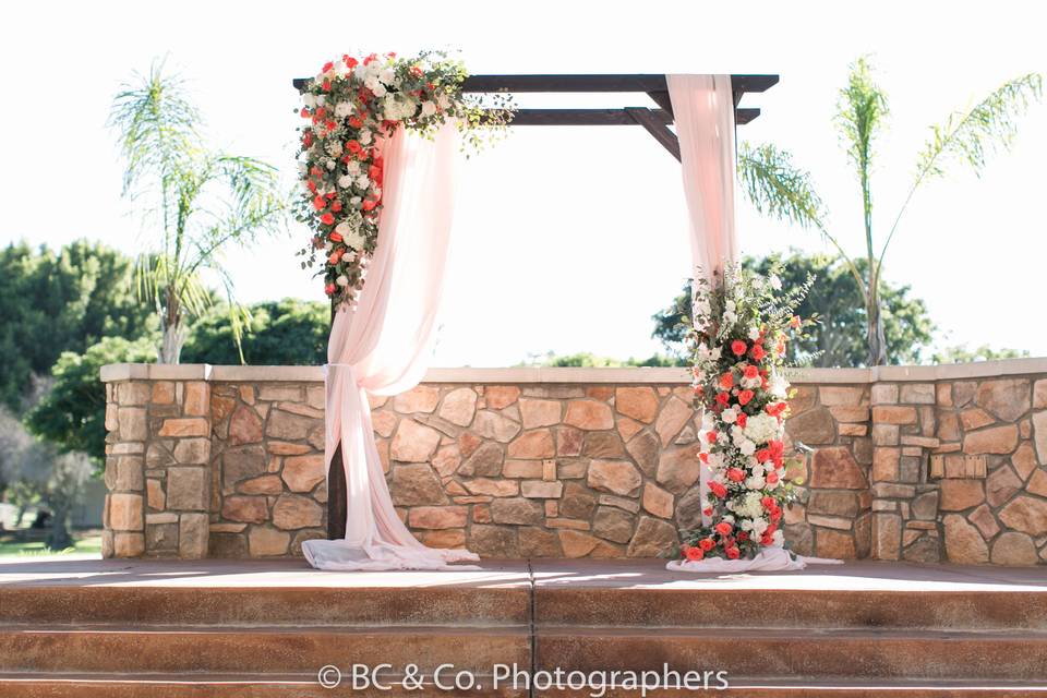 Asymmetrical Wedding Arch