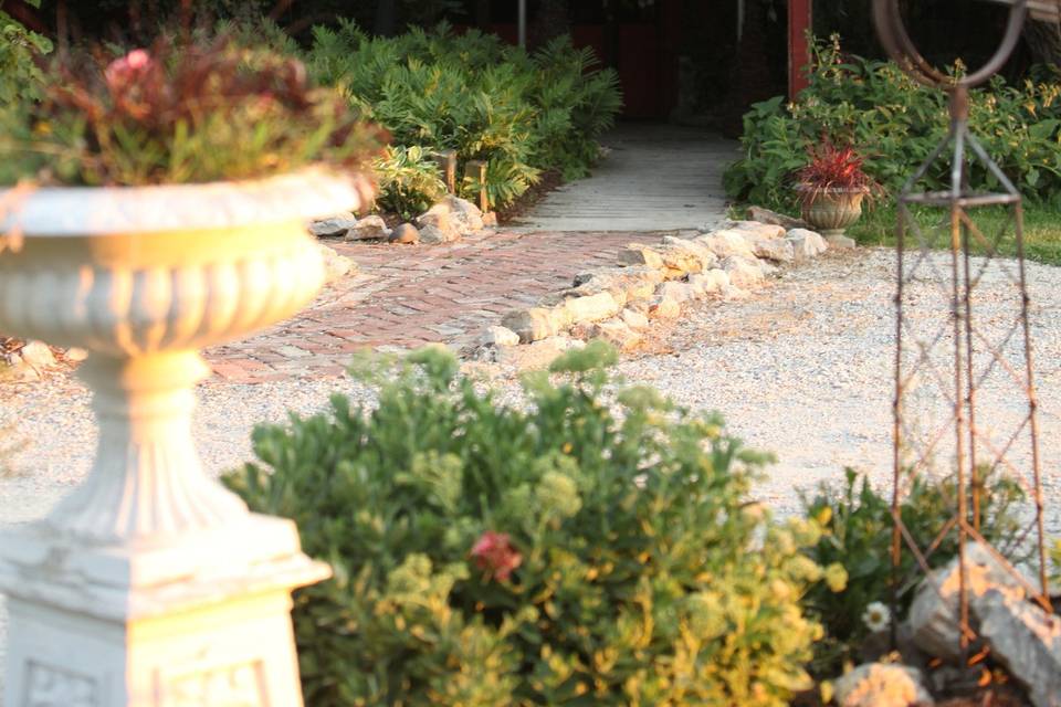 Walkway by outside door exiting the willow Room