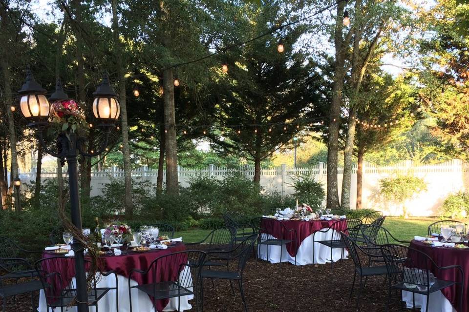 Reception in the garden