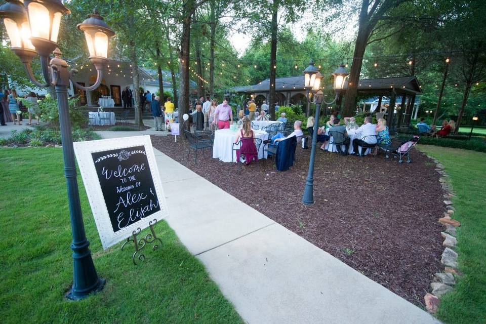 Reception in the garden