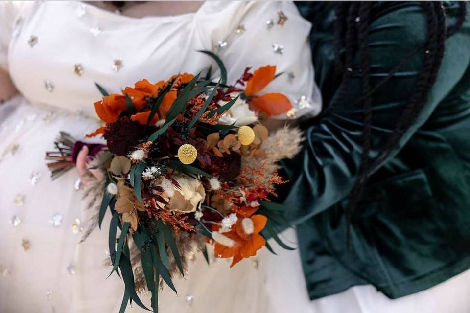 Fall Dried Bridal Bouquet