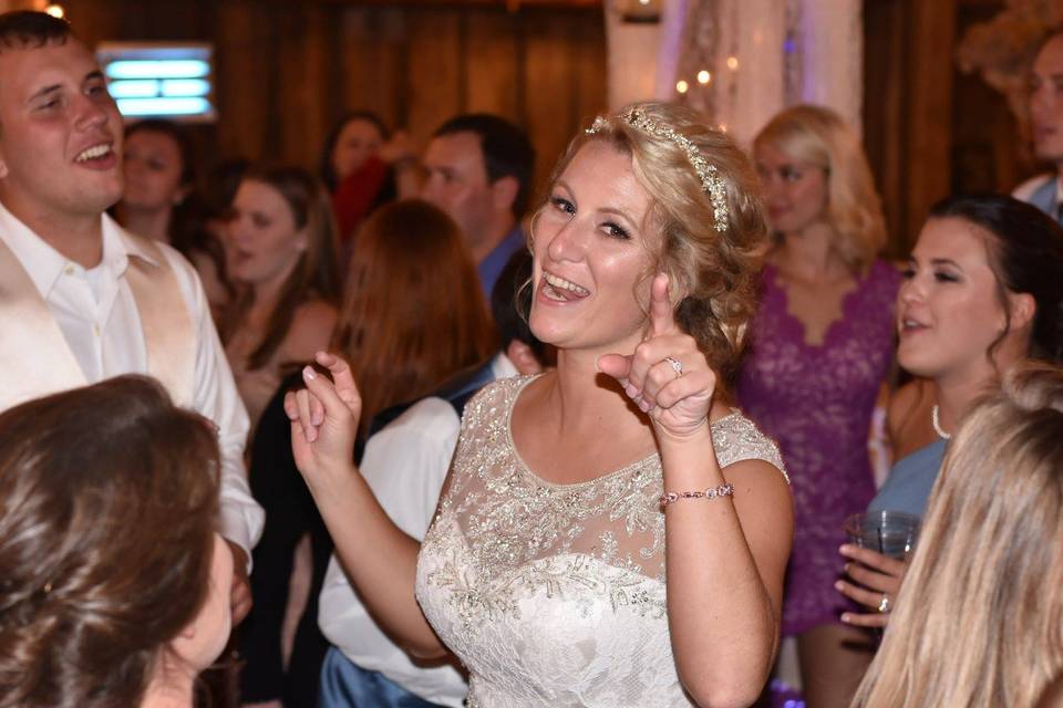 Bride Having a Great Time
