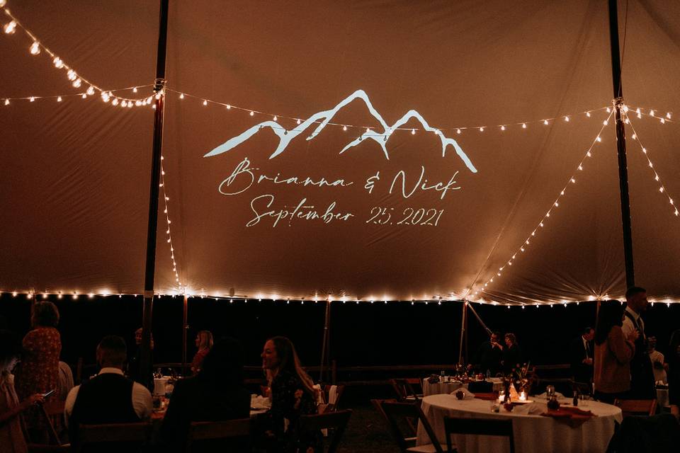 Monogram on Tent