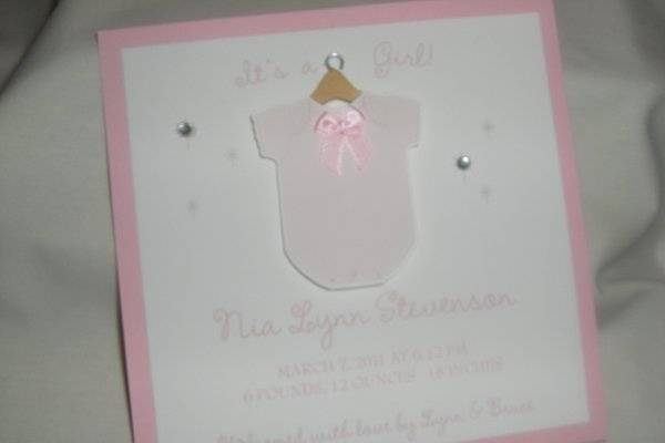 'It's A Girl / Boy!' (personalized birth announcement)