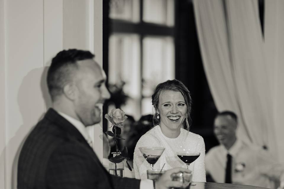 First toast as man and wife