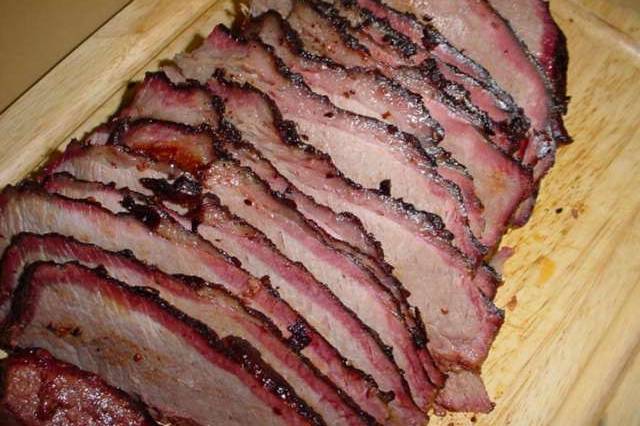 Apple-wood smoked brisket