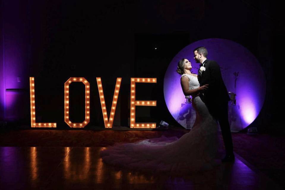 Love marquee sign