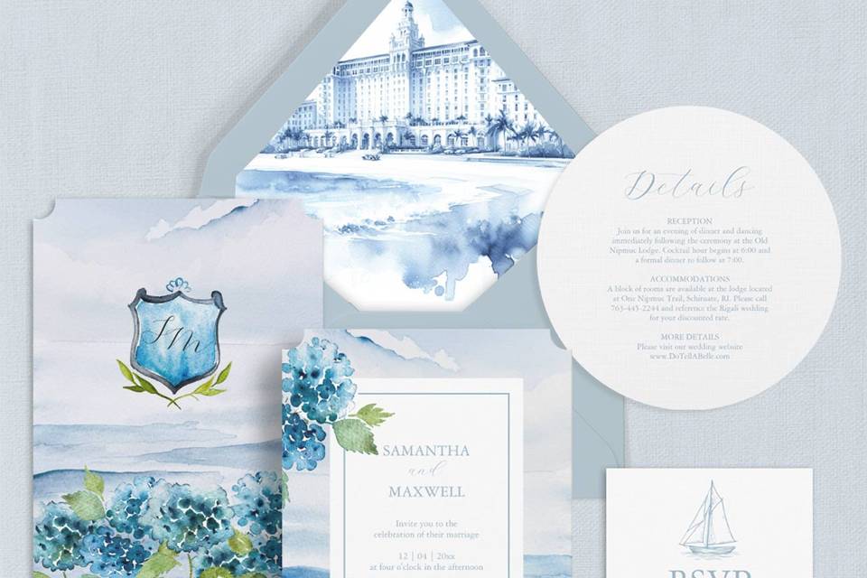 Blue Hydrangea Wedding