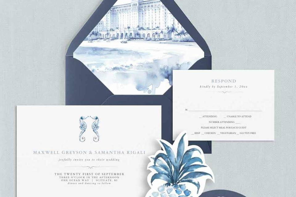 Beach Wedding Invitations