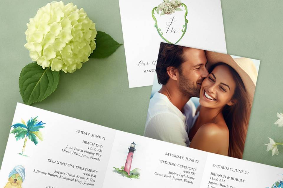 Sri-fold Wedding Invitations