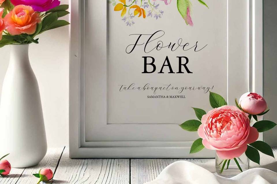 Flower Bar Sign