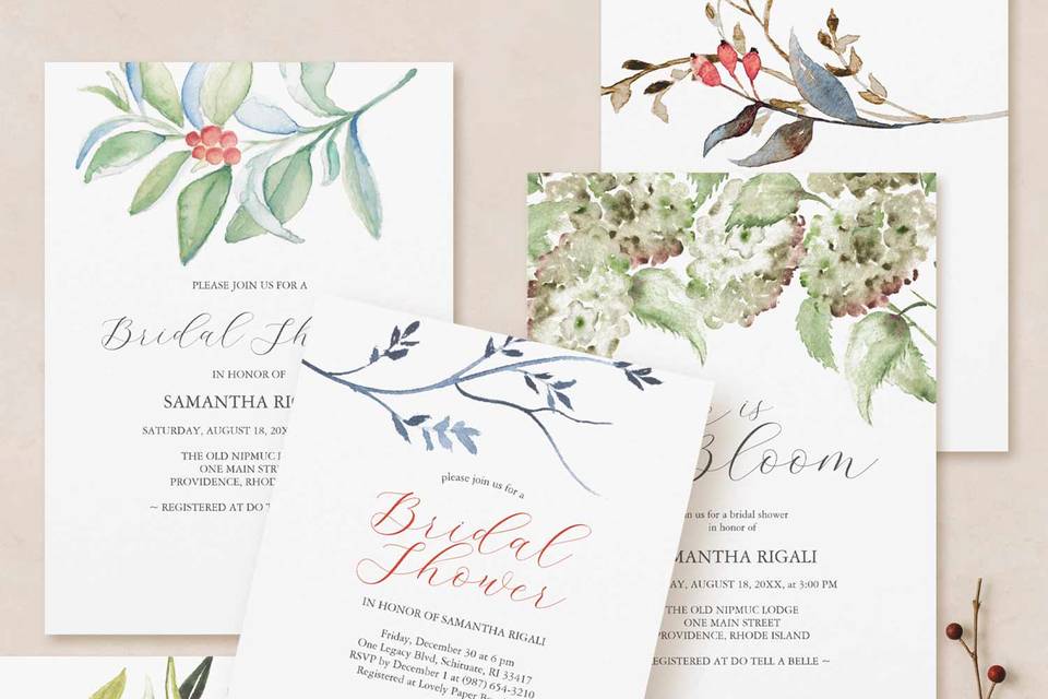 Rustic Bridal Shower Invites