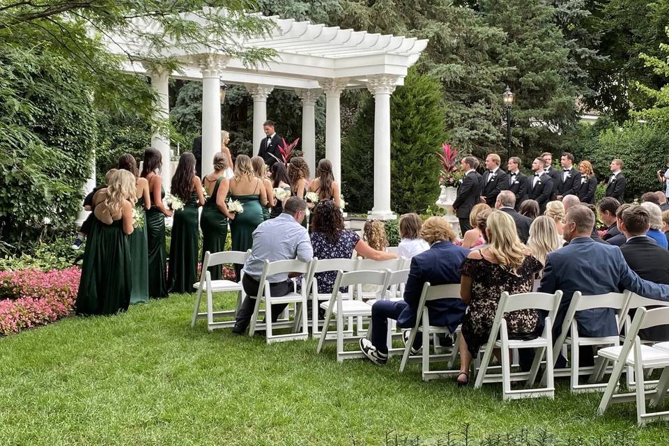 Beautiful outdoor ceremony space